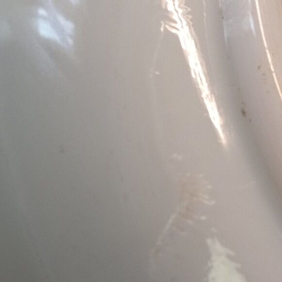 Vintage Large White Ring around Bottom Edge Mixing Bowl Cottagecore Kitsch - Picture 5 of 5